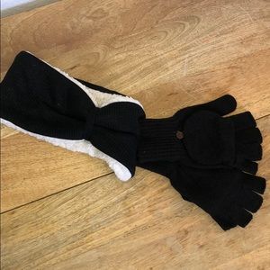 FINGERLESS GLOVES AND HEADBAND